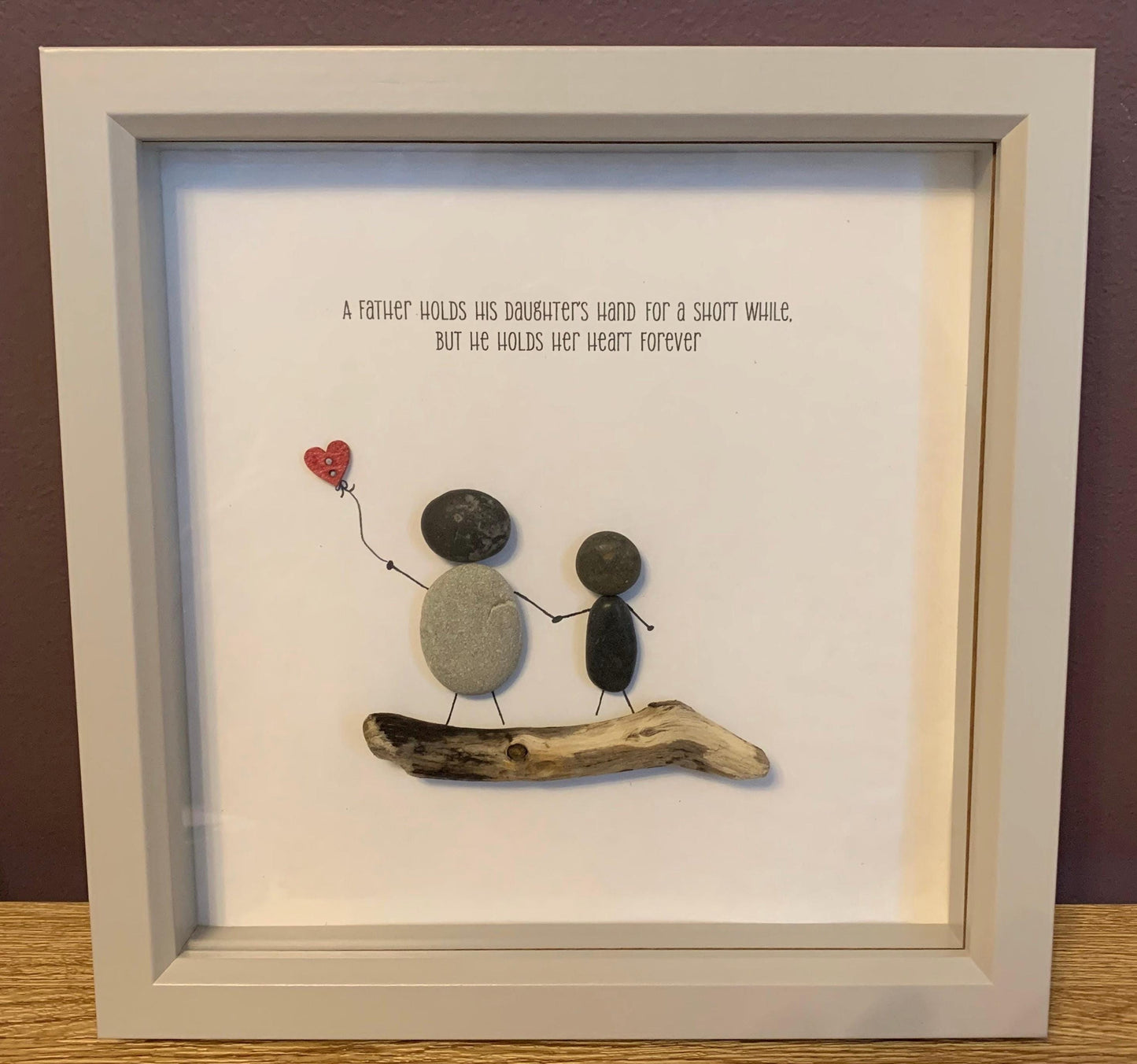 Pebble Art Gift For Dad Father Parent