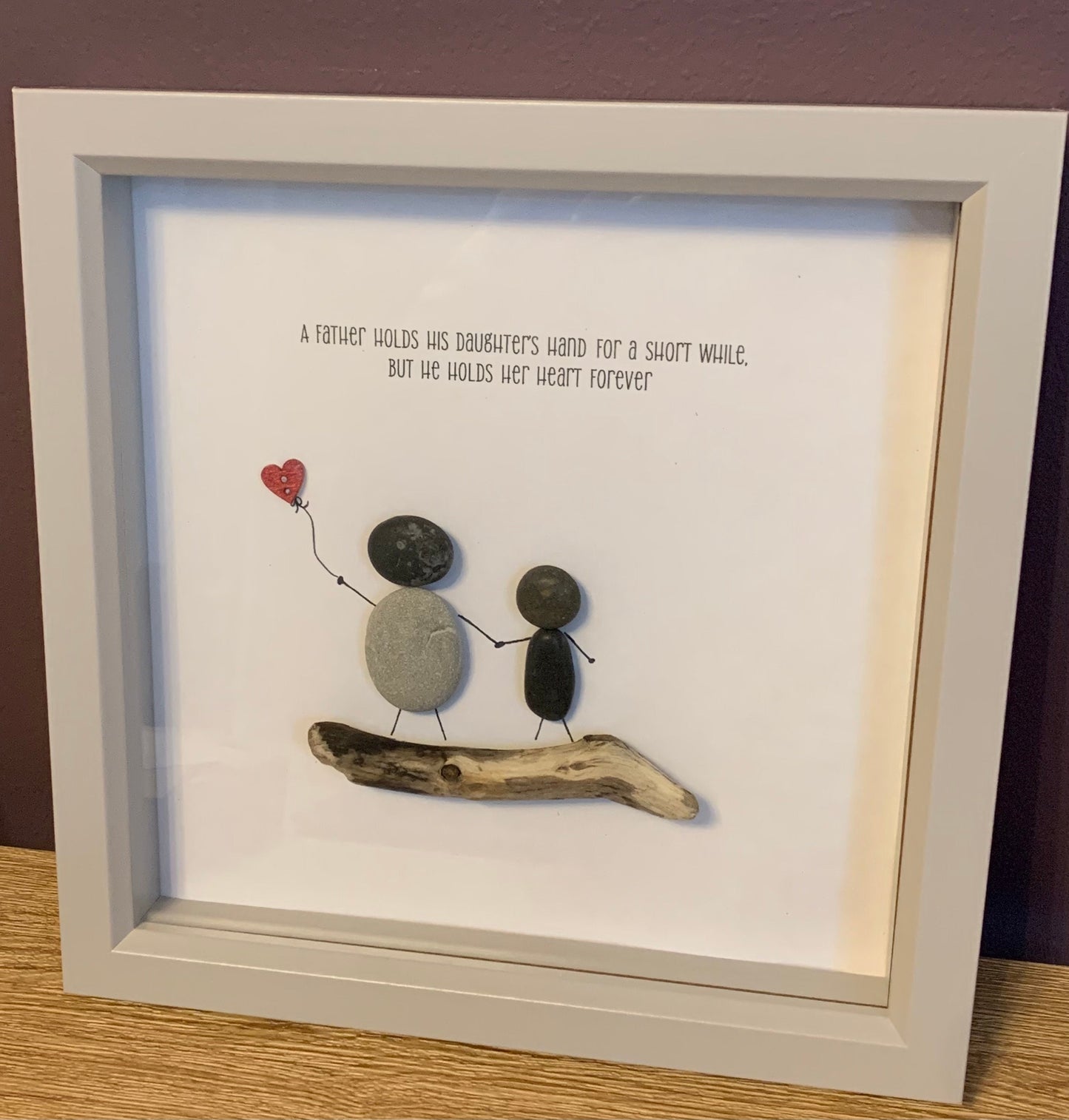 Pebble Art Gift For Dad Father Parent