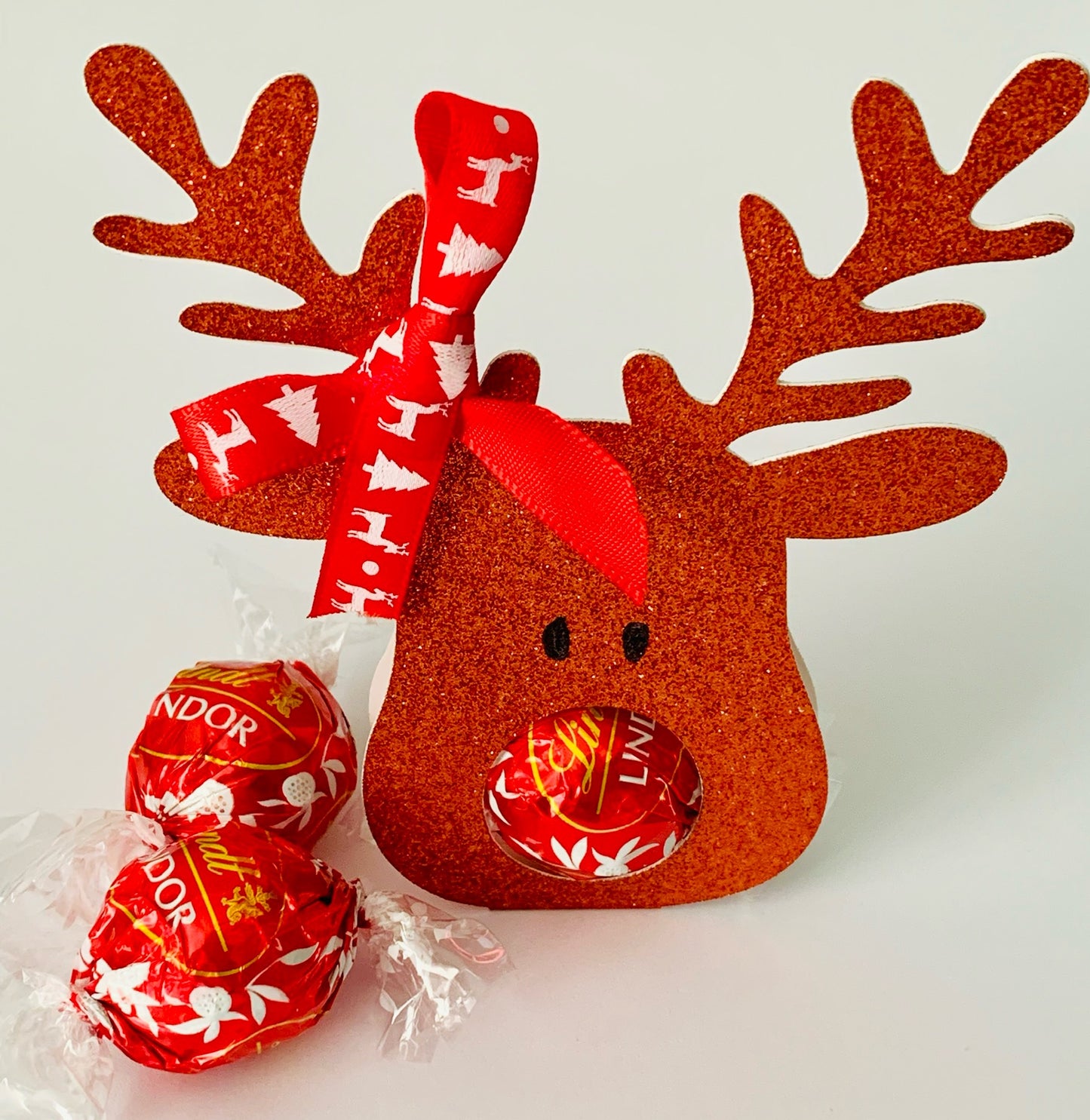 Christmas Reindeer Lindt Chocolate Holder Stocking Filler Table Decoration Bulk Gift For Teacher Children Family Chocolate Favours