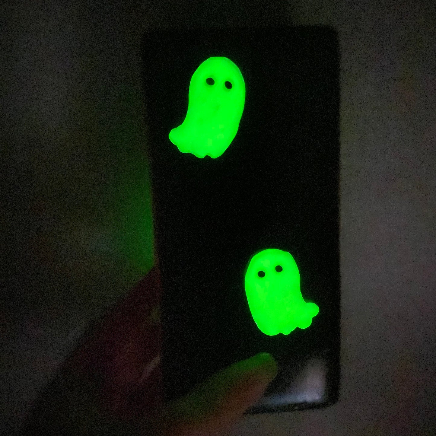 Halloween Glow In The Dark Ghosts Hand Painted Ceramic Vase