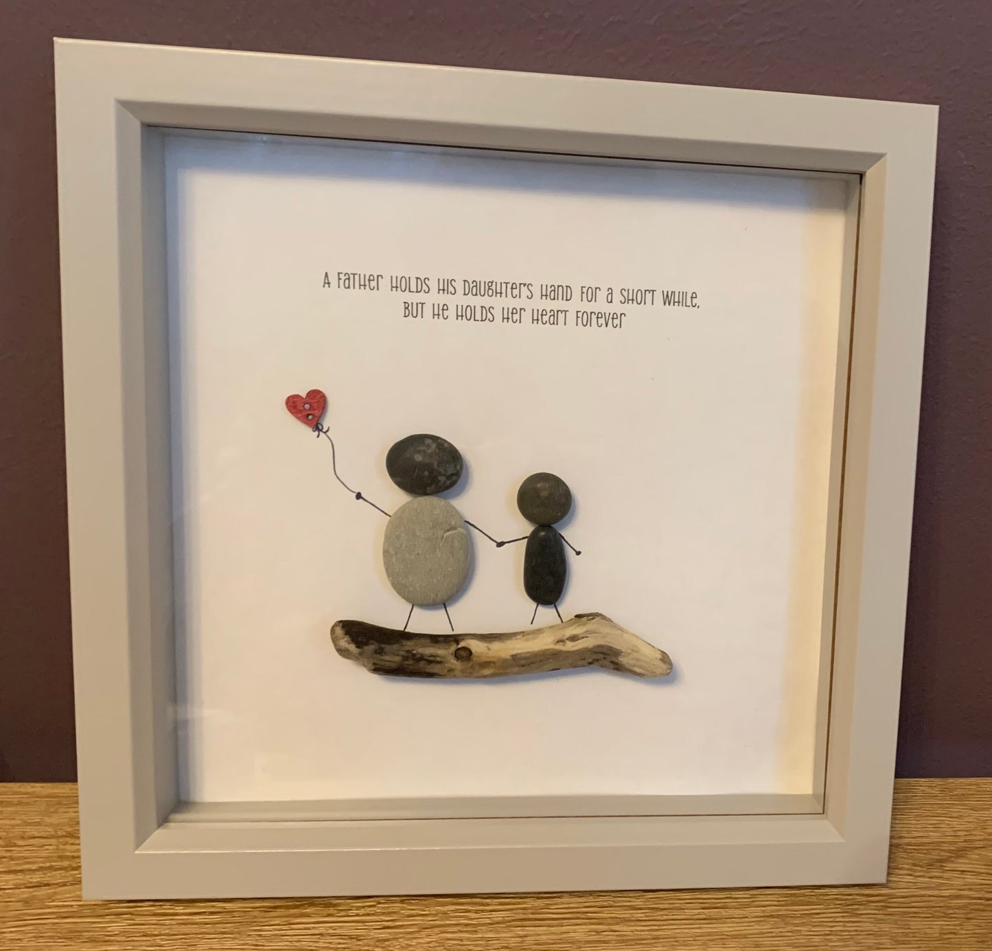 Pebble Art Gift For Dad Father Parent