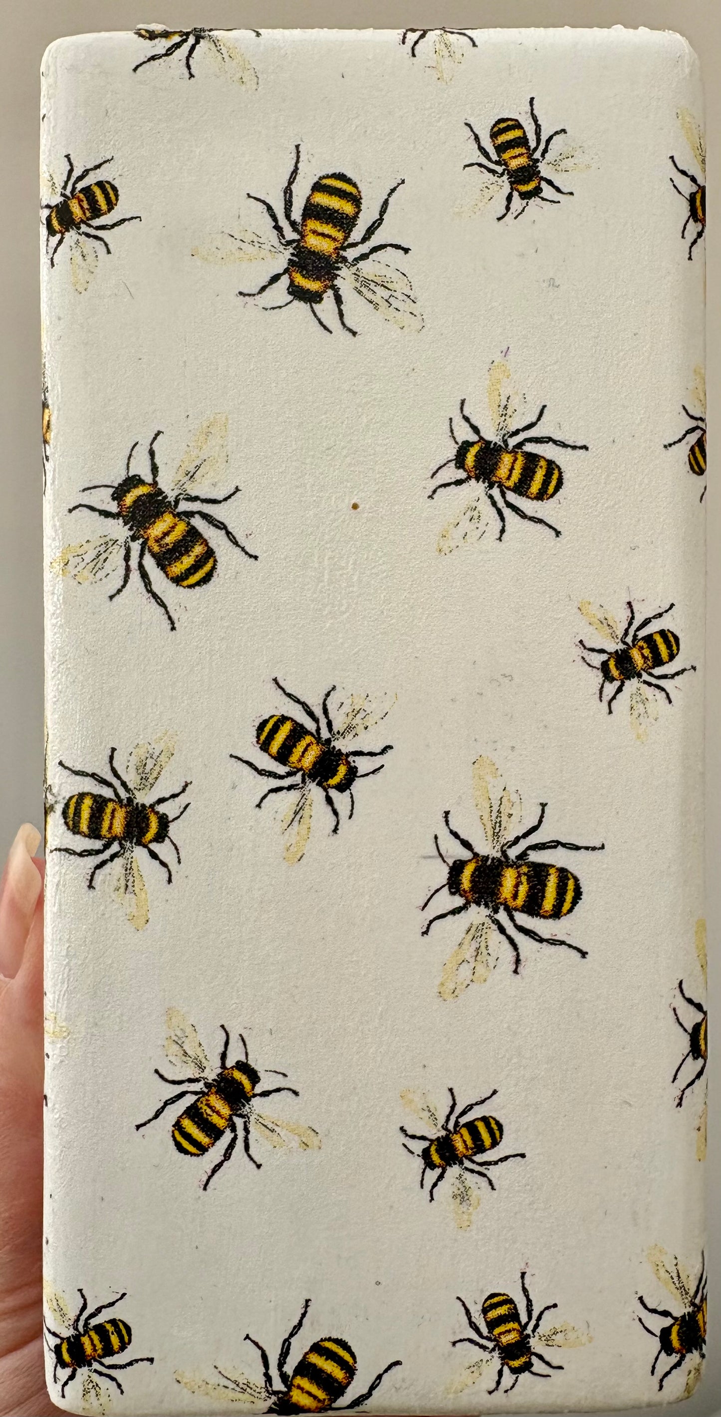 CLEARANCE - Bee Decoupage Ceramic Vase