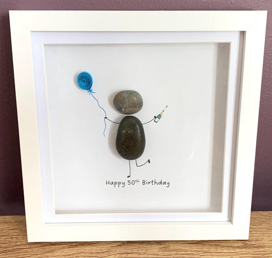 Birthday Pebble Art Frame Gift