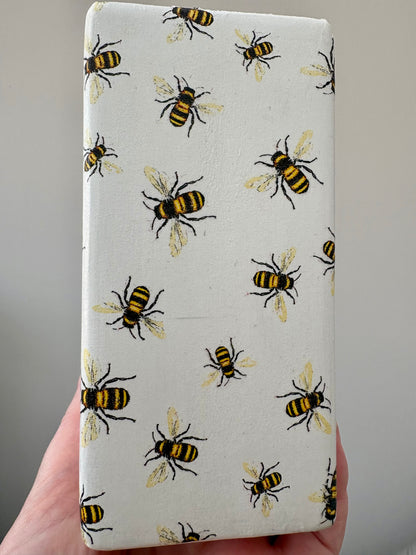 CLEARANCE - Bee Decoupage Ceramic Vase