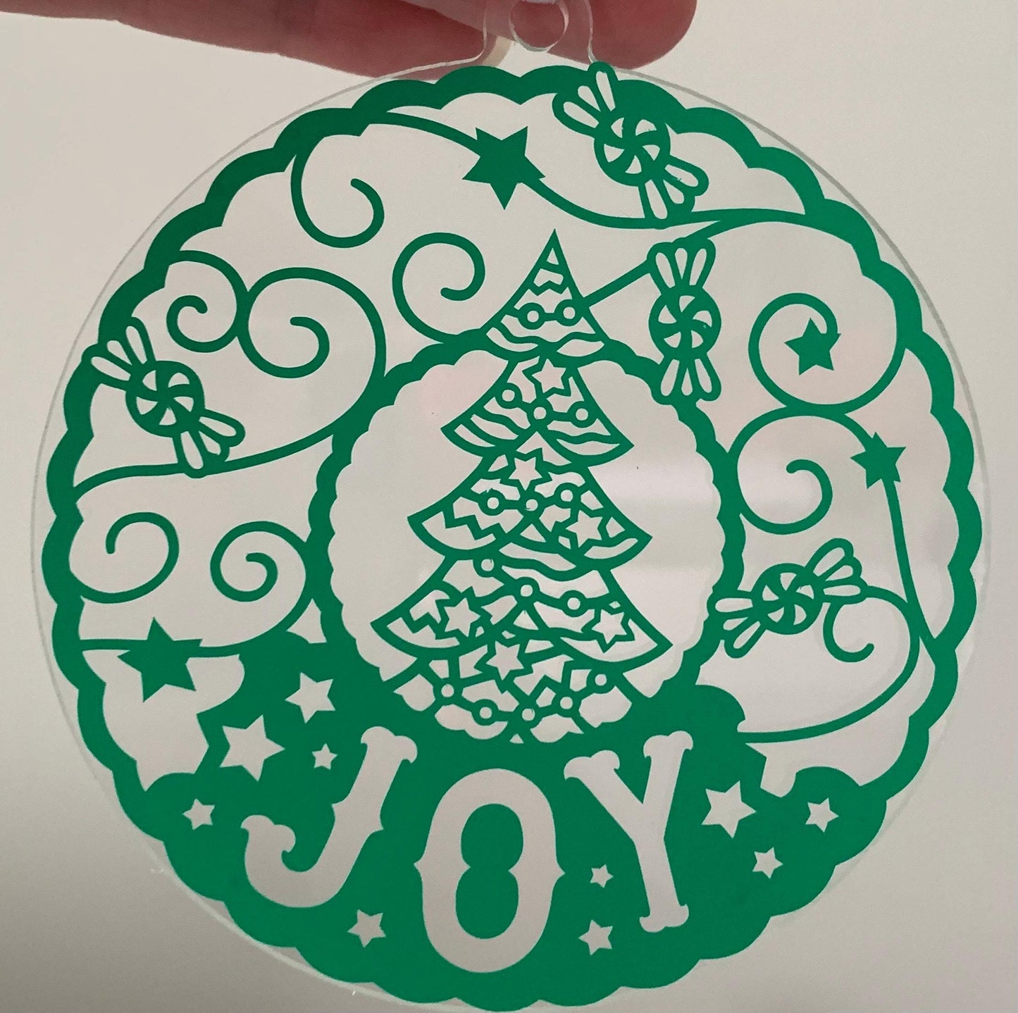 SET OF 4 - Christmas Acrylic Baubles