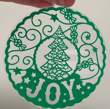 SET OF 4 - Christmas Acrylic Baubles