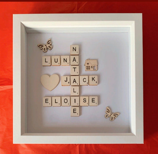 Personalised Scrabble Art Box Frames