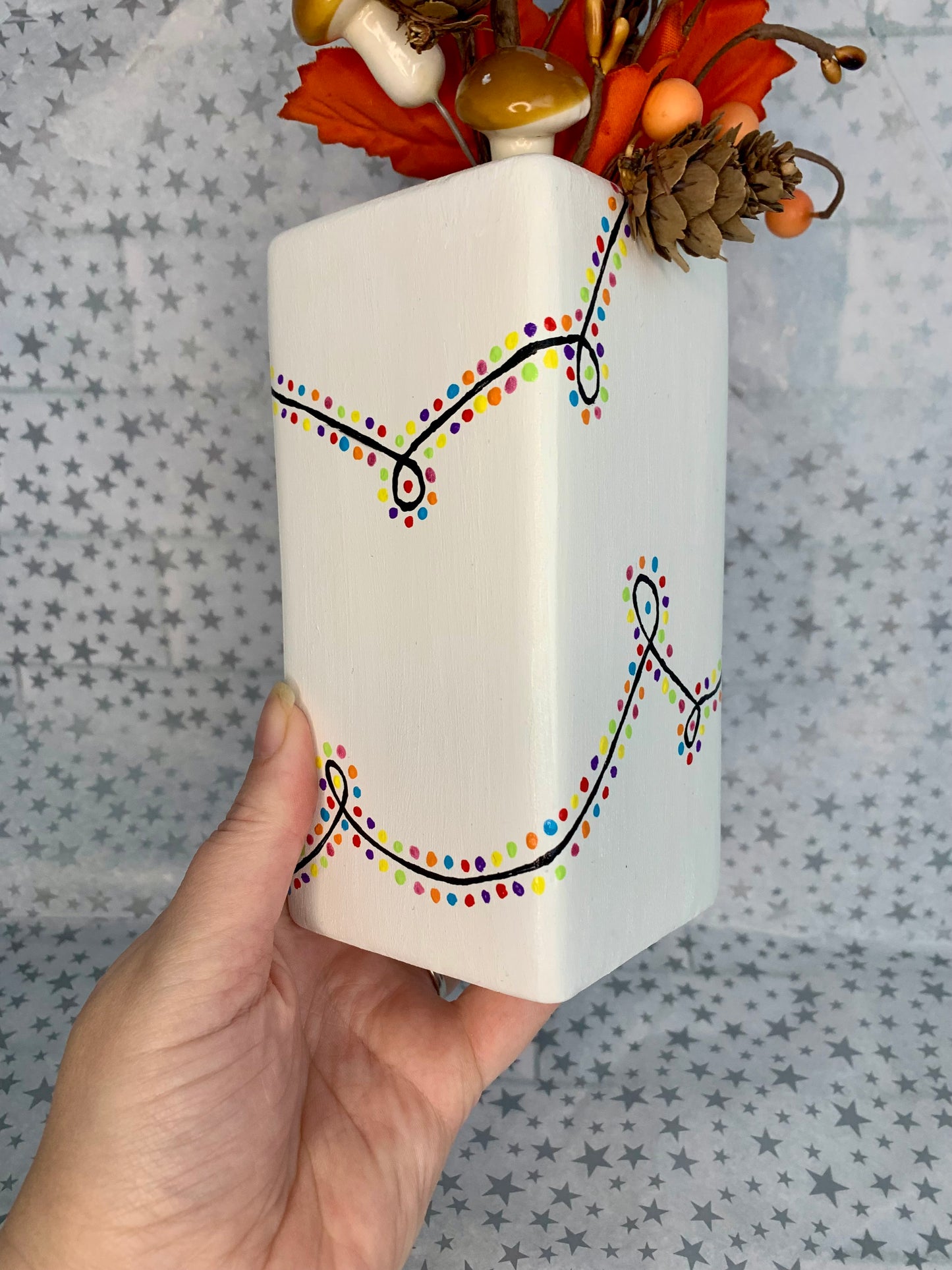 Christmas Lights Vase