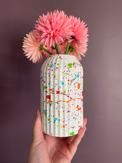 Paint Splat Art Ceramic Vase