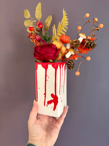 Limited Edition Blood Splat Ceramic Vase
