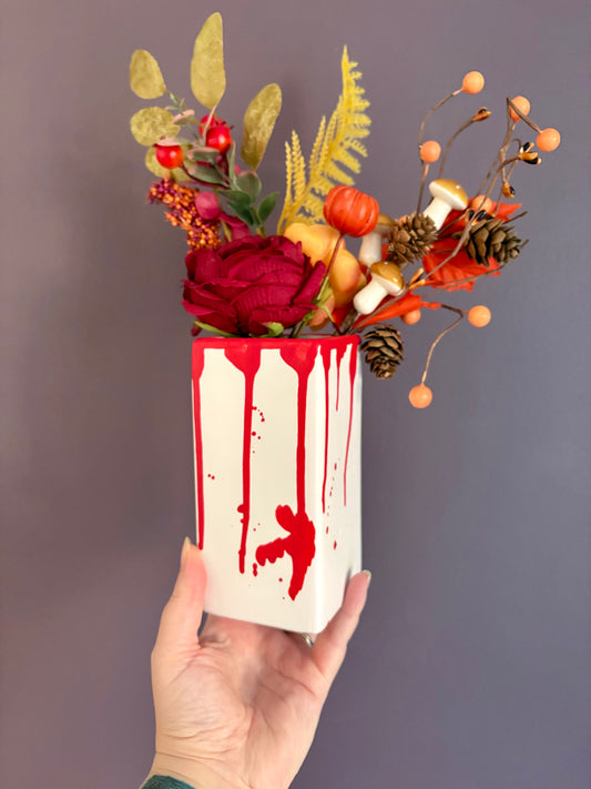Limited Edition Blood Splat Ceramic Vase