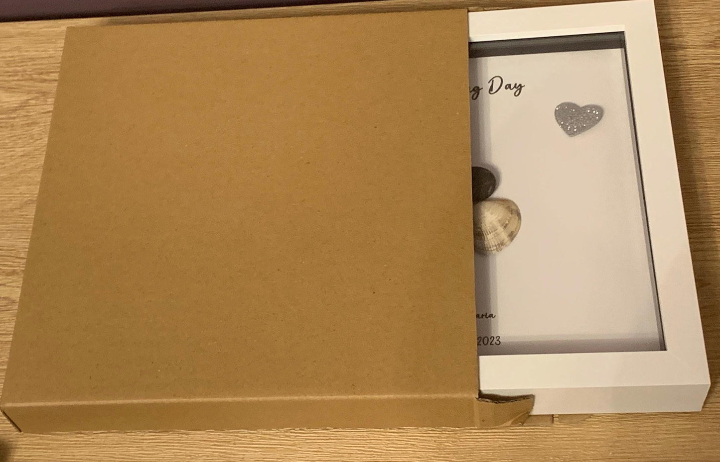 Wedding Anniversary Pebble Art Frame