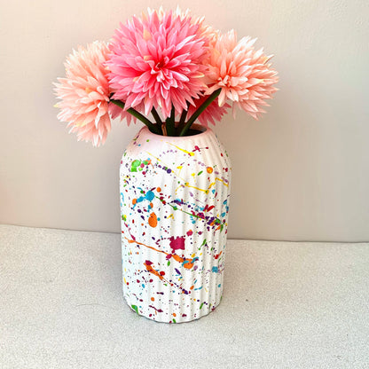 Paint Splat Art Ceramic Vase