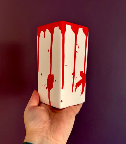 Limited Edition Blood Splat Ceramic Vase