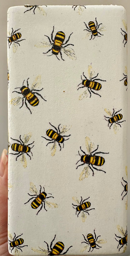 CLEARANCE - Bee Decoupage Ceramic Vase