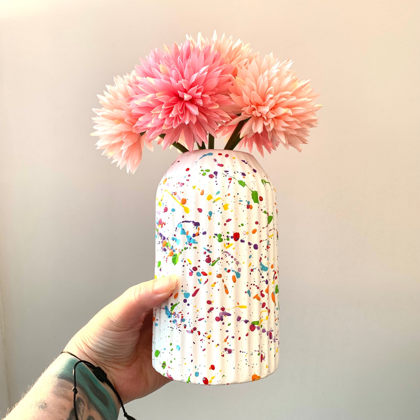 Paint Splat Art Ceramic Vase