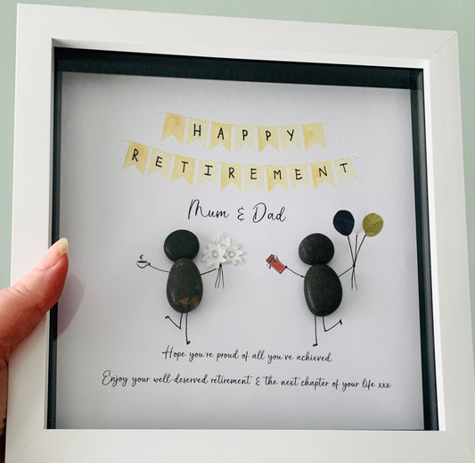 Retirement Pebble Art Frame