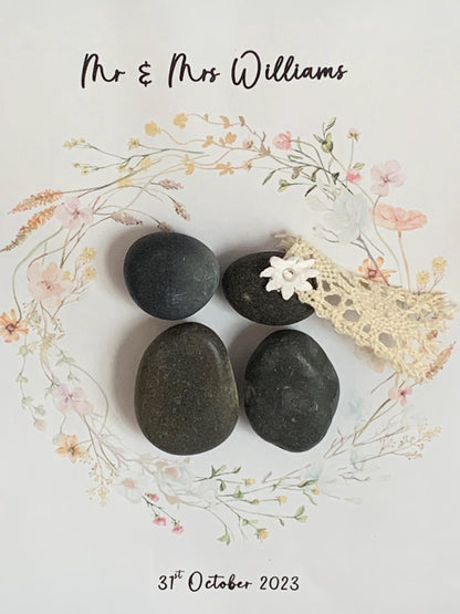 Wedding Couples Pebble Frame