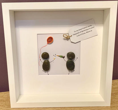 Personalised Birthday Pebble Art Frame