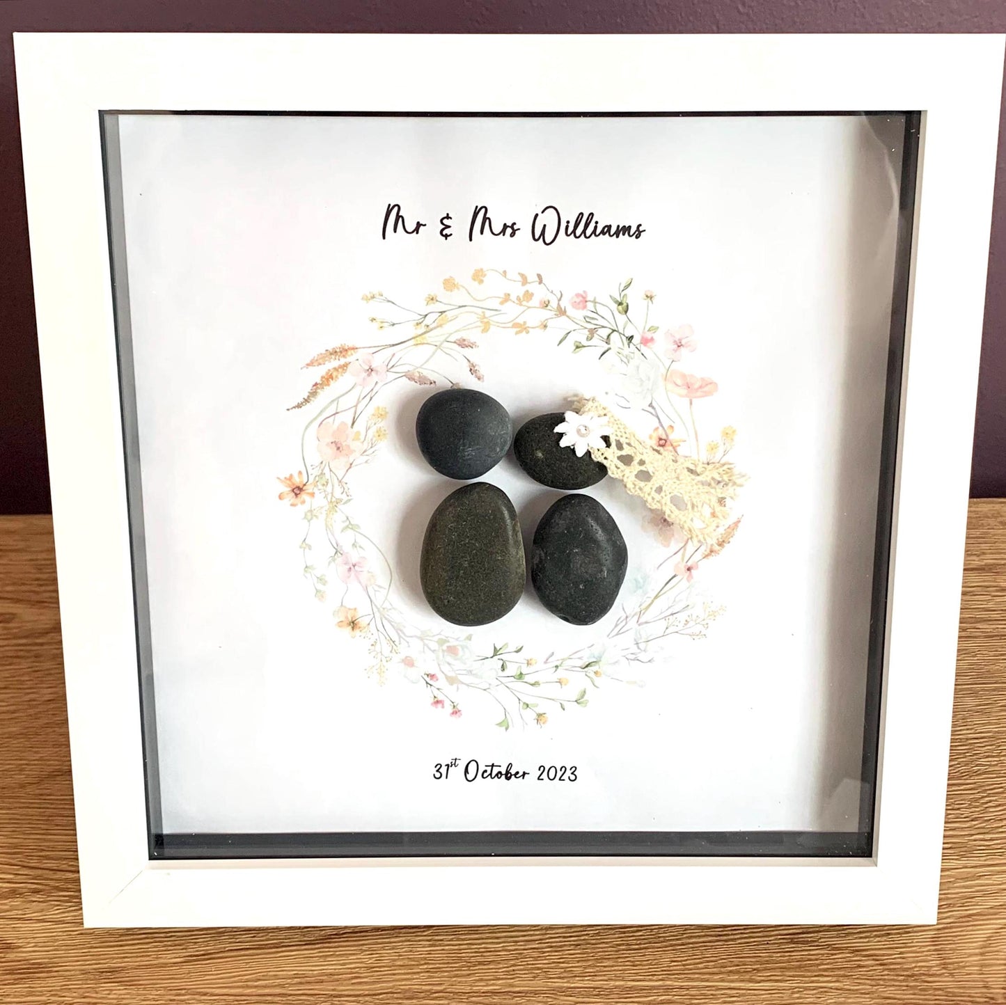 Wedding Couples Pebble Frame