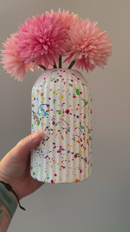 Paint Splat Art Ceramic Vase