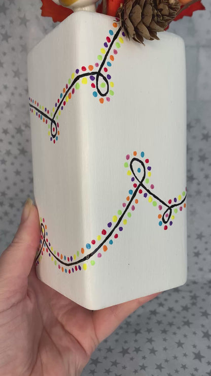 Christmas Lights Vase
