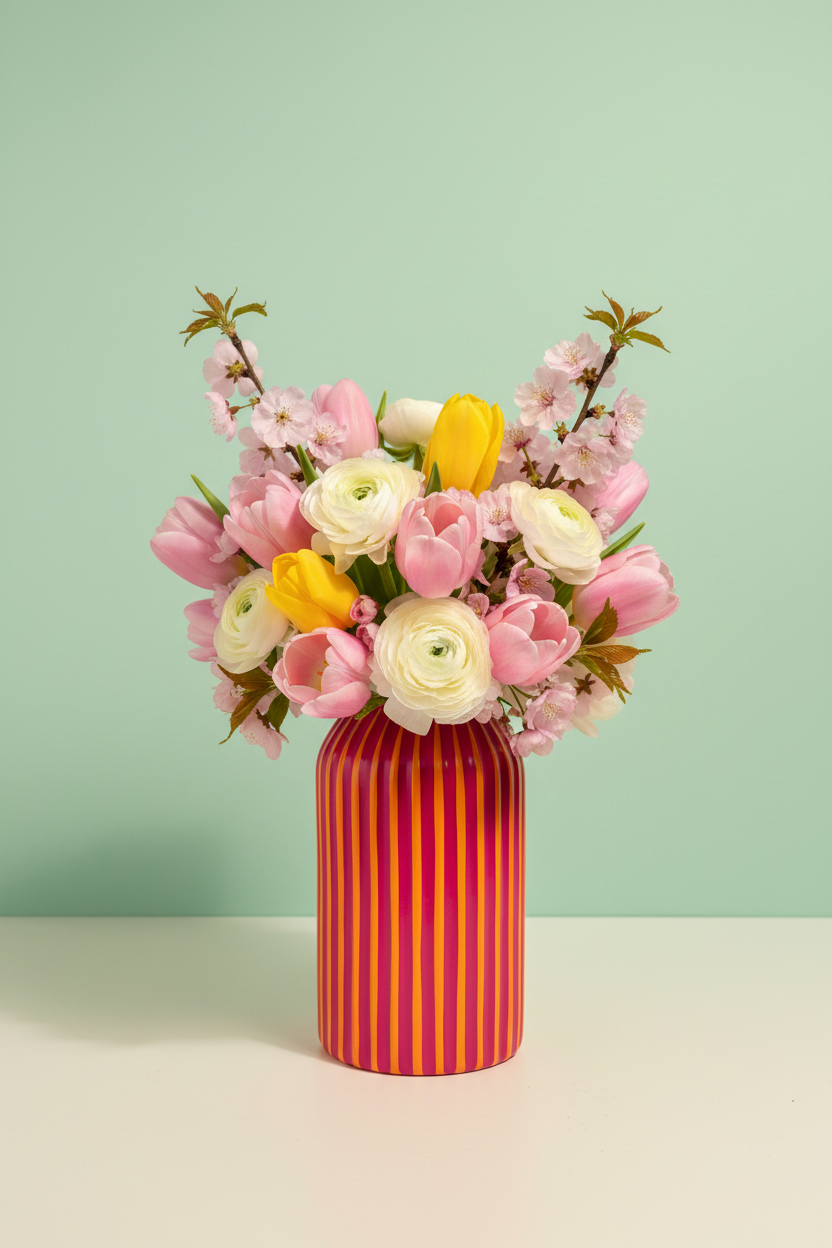 Spring Vase with Flowers